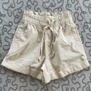 Abercrombie & Fitch Yellow Paperbag Shorts